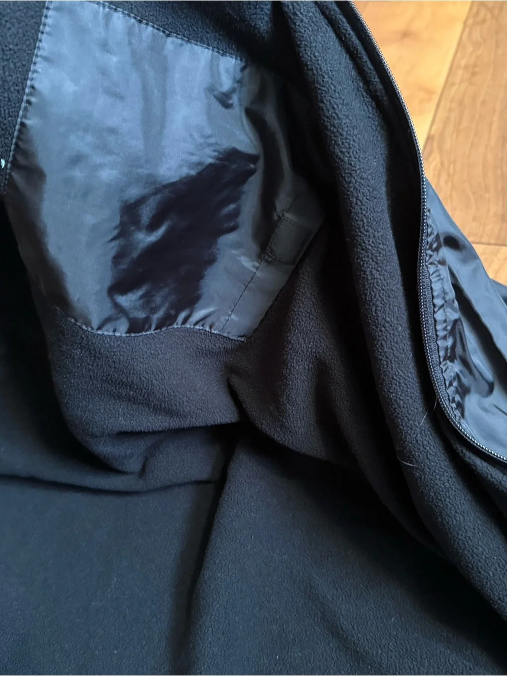 totes Black Hooded Windbreaker Jacket